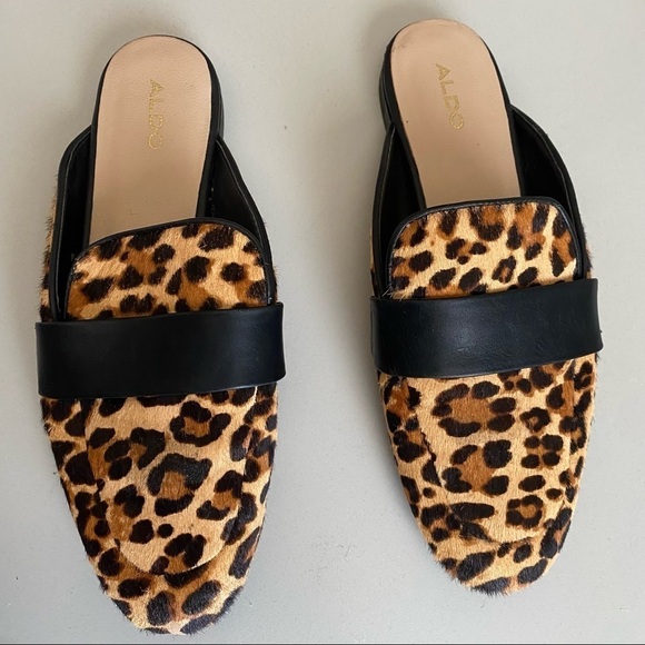 ALDO Leopard slip on mule animal‎ print size 8 - Picture 1 of 9